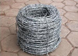 China Galvanized Steel Barbed Wire For Protecting Vineyard 2mm Diameter 15mm Barb on sale