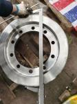 Wear Resistant Steel Rail Wheels Powder Coating Surface 42CrMo 60E Material