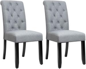 China Armless High Back Upholstered Dining Chairs With Solid Wood Legs Tall Back wholesale