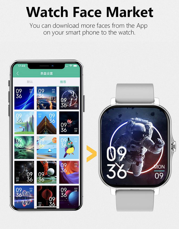 Touch Screen Android Bluetooth Smart Watch 1.7inch 240*280 Pixel