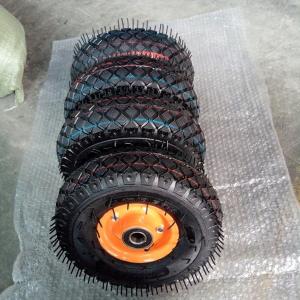 China 10 Inch Pneumatic Trolley Wheels 350 4 6PR Rubber Pneumatic Wheels For Garden wholesale