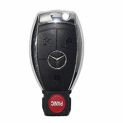Professional Mercedes Benz Chrome Smart Key 433mhz, Black Car Key Shell With