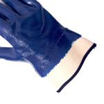 Oil Acid Alkali Resistant Gloves Blue Nitrile Fully Coated Gloves With