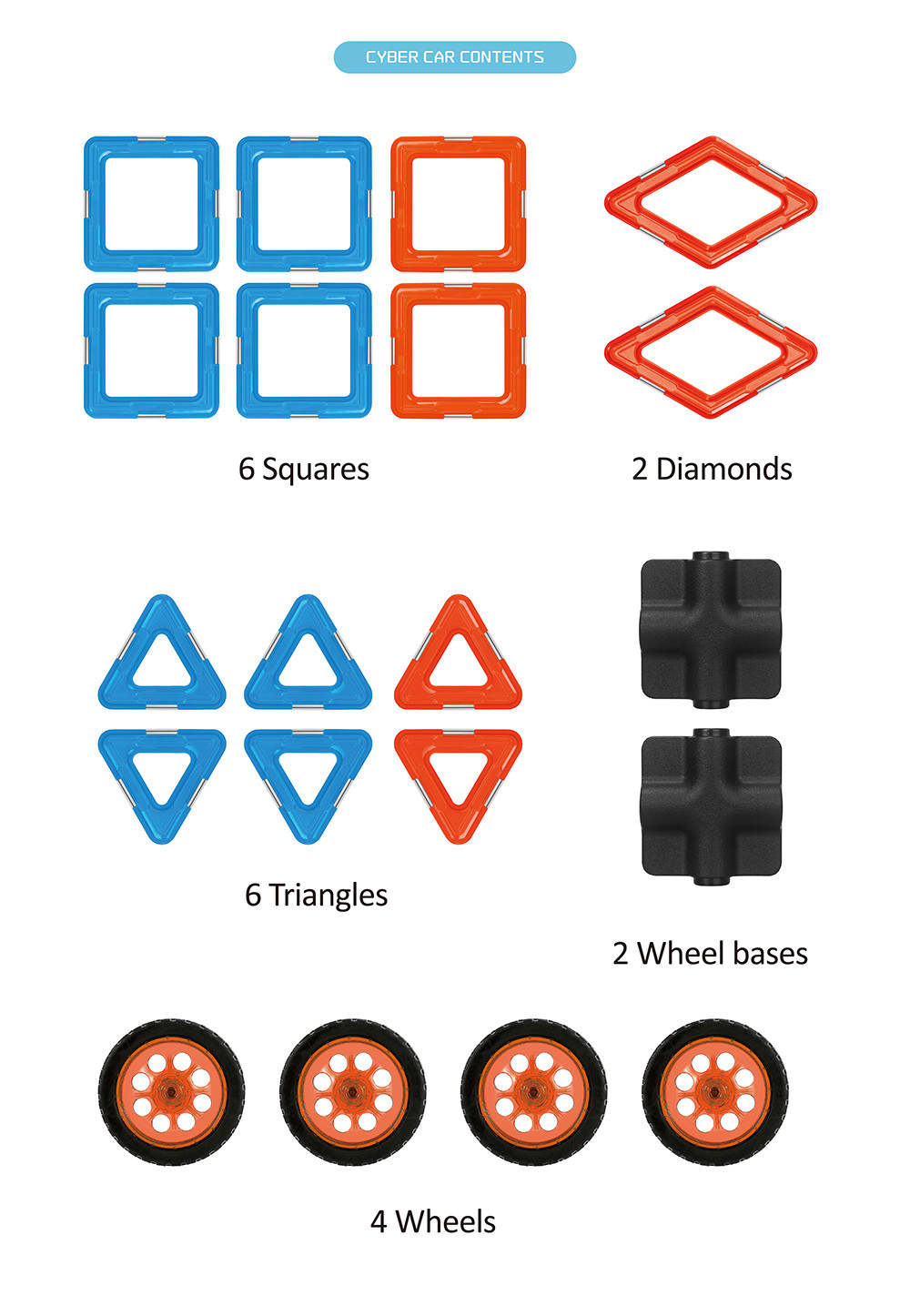 Motorcycle Toy Magnetic Shapes Building Set Smart DIY Assembling For 3 Years+ Kids