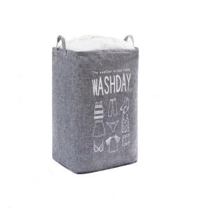 China OEM Cotton Linen Foldable Laundry Basket Quilt Storage Bag wholesale