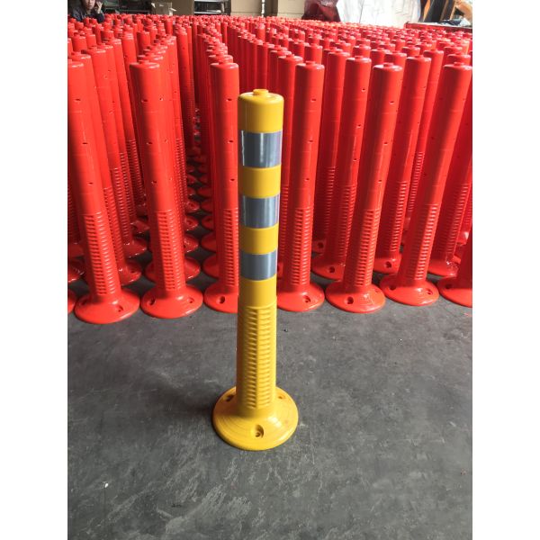 Warning Spring Post PU 750mm Orange Flexible Traffic Bollard Reflective Delineator Post