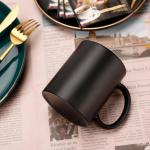 Ceramic Heat Sensitive Coffee Cups Discoloration Cup with Heart Shaped Handle