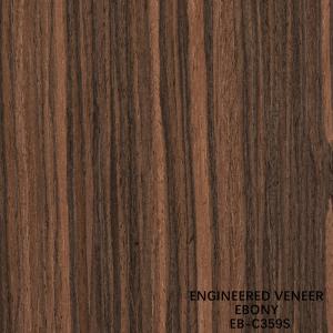 China Recon Ebony Wood Veneer Slice Cut Straight Grain Double Color For Door And Cabinet Face Decoration wholesale