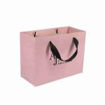 Eco friendly Pink Souvenir Shopping Bag wedding gift paper bags Custom Offset