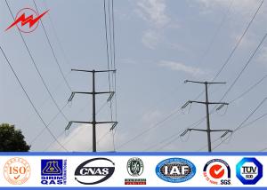 China High Voltage Galvanised / Galvanized Steel Pole For Power Transmission Line wholesale