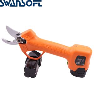 China Swansoft 2.5CM Battery Orchard Pruner 16. 8V Cordless Strong Steel Blade Garden Trimmer Plant Secateurs with 2 batteries wholesale