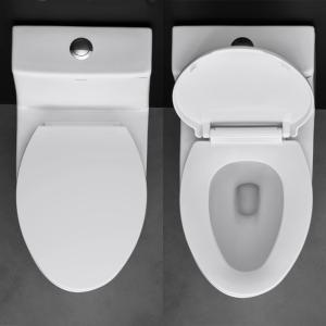 China Round Bowl 1gpf One Piece Toilets Siphon Flush 4L S Trap 400mm wholesale