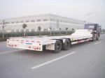 2 Axles 20 Foot Flatbed Truck Trailer With 4 Or 12 Set Twist Locks SGS Standard