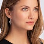 Hawaiian Jewelry CZ Octopus Drop Earrings in Sterling Silver