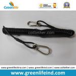Police Using Black Strong Safe Spring Hook Coil Lanyard