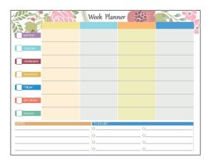 China Custom Weekly Magnetic Fridge Calendar Dry Erase Horizontal Notepad 16.9 X 13inch wholesale