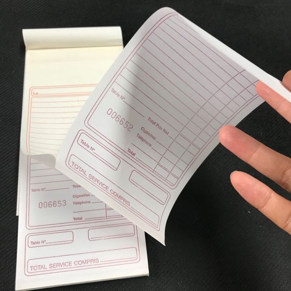 EU order pad Three Parts 50checks Books With Two Staples Binding