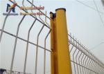 Yellow Metal Wire Mesh Fence 50mm 200mm 3d Curved Backyard Peach Post