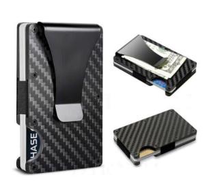 China Aluminum PU Credit Card Holder Wallet RFID Blocking Organizer For 8-10 Cards wholesale