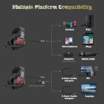 Over Ear 100mA 2.2m Onikuma K17 Stereo Gaming Headset