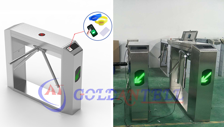 Led direct double qr reader channel gate Access Control Turnstiles anti tailgating