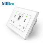 UK Smart Wall Socket With Double USB