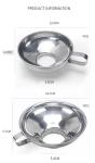 Stainless Steel Household Kitchen Tools Thickened Oil Spill Wine Funnel
