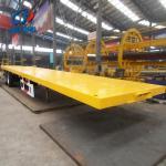 Mechanical/Air Suspension 3 Axle Flatbed Semi Trailer for Shipping Container