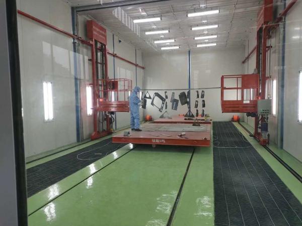 Hydraulic Spring-type Paint Booth Man Lift , Spray Painting Line Lifts For