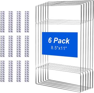 China 8.5 x 11 Slatwall Hanging Sign Holder Acrylic Card Display Stands wholesale