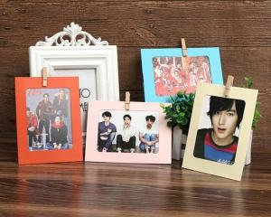 China 6inch different colorful paper photo frame wholesale customized design wholesale