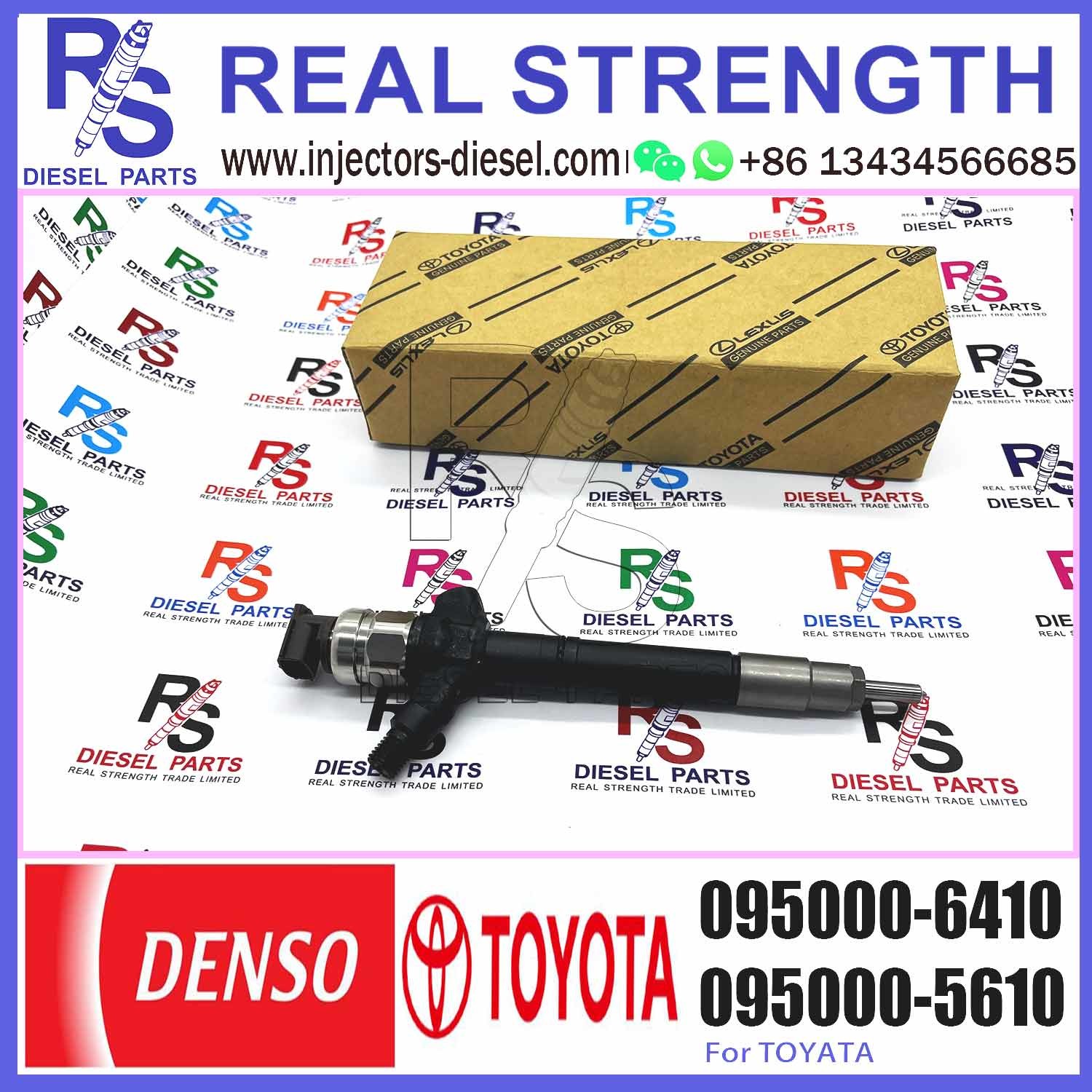 New Diesel Fuel Injector 095000-7660 095000-7670, 095000-6410, 095000-6960, 23670-0R190, 23670-0R140 23670-0R030