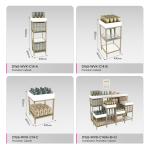 Makeup Retail Store Table White Wooden Sample Island In The Middle For Branding