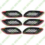 For Maserati Levante Red Left Right Side Fender Air Outlet Vent Cover Strip Kit