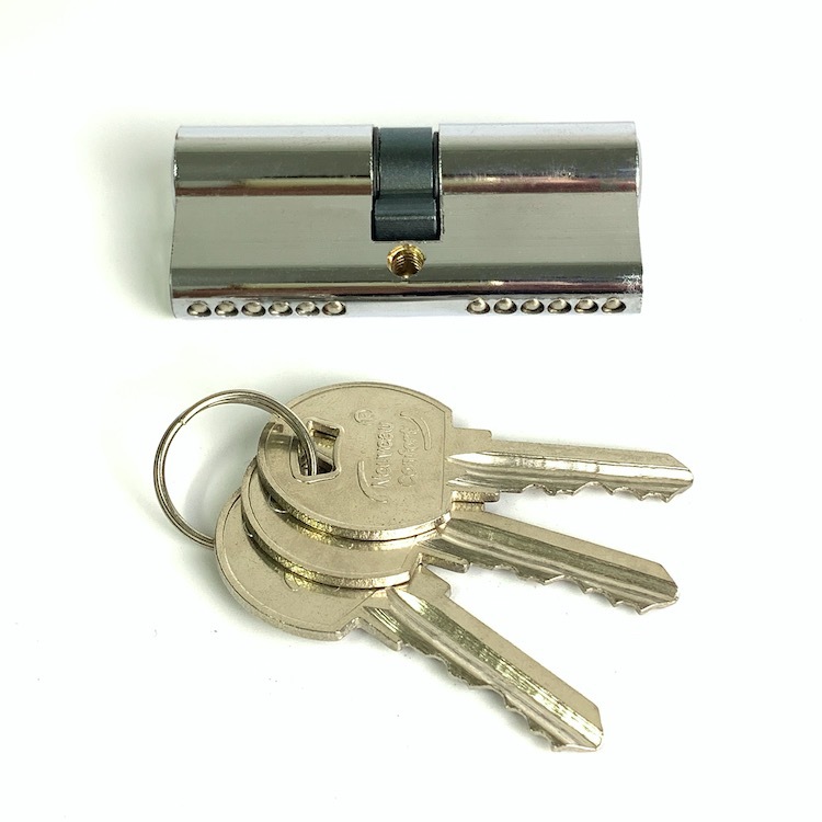 Double Open Zinc Cylinder Lock 70mm Secure Cylinder Lock Customized