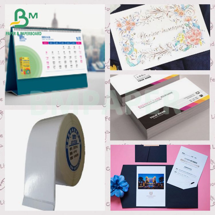 54" * 300ft 80gsm Good Ink Absorbing Glossy Coated C2S Text Paper
