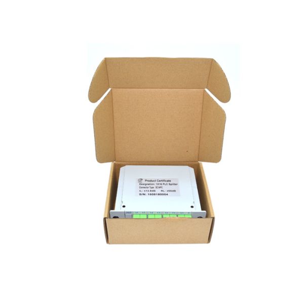Cassette Card Inserting Fiber Optic PLC Splitter 1x16 1X32 Modular design With Low PDL