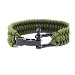 6-8" Paracord Survival U Shackle Wristband for Outdoor Activities in Over 200