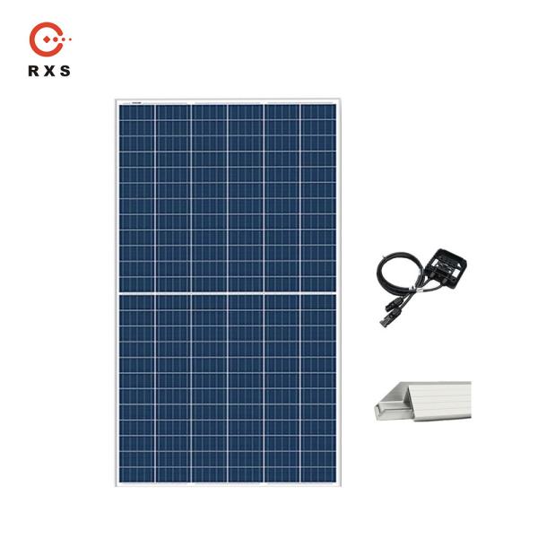72 Cell Solar PV Module Photovoltaic Coated Tempered Glass Solar Panel Kit 340w