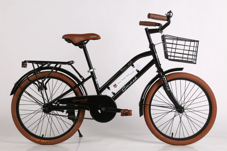CE standard steel 24/26 inch London style city bike with basket, shimano 6/7 speed and Cowhide seat