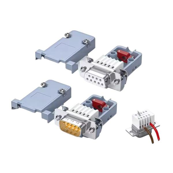DB9 RS232 9 Pin Male Female DB15 VGA D-sub 15 pin Connector Plastic Hood Cover
