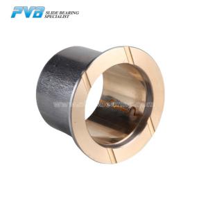 China CuSn10Pb10 Track Roller Bimetal Bushing Friction Welded Flange Bimetal Bushing wholesale