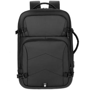 China Men 17.3 Inch Water Resistant Laptop Backpack BSCI Black Nylon Laptop Backpack wholesale