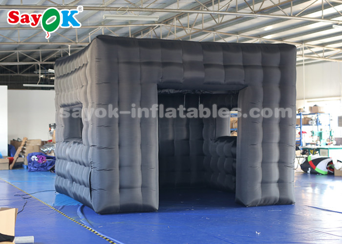 Best Inflatable Tent Black Color Inflatable Cube Tent 210D Oxford Cloth For Trade Show