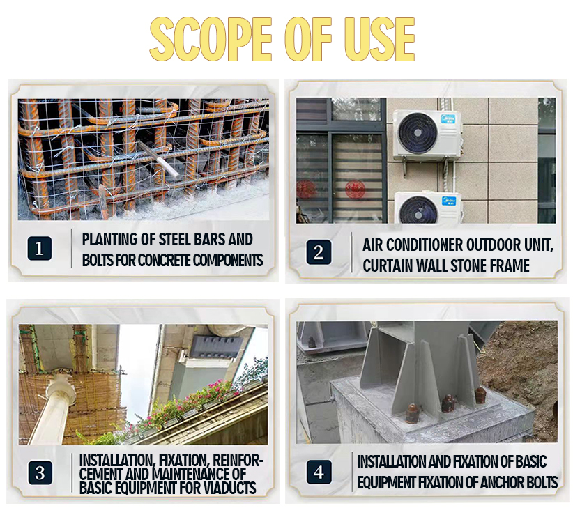 Rebar Planting Epoxy Chemical Anchor Adhesive for Building Reinforcement