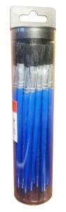 China Plastic Tube With Hanger Flux Brushes Bulk With Blue Plastic Handle 25 Pcs on sale