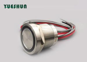 China 2 Pin 19mm Momentary Flush Mount Push Button Normal Open Contact wholesale