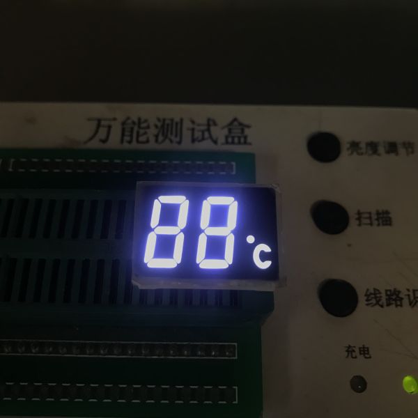 2 Digit 7 Segment LED Display Ultra Bright White LED Color 120-140mcd Luminous Intensity