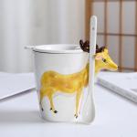 Customized Cute Ceramic Coffee Mugs 3d Animal Pattern For Gift