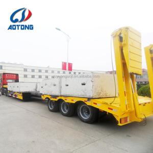 China 3 Axle Extendable Low Bed Semi/Truck Trailers with 11.00r20 12r22.5 315 385 Tires wholesale